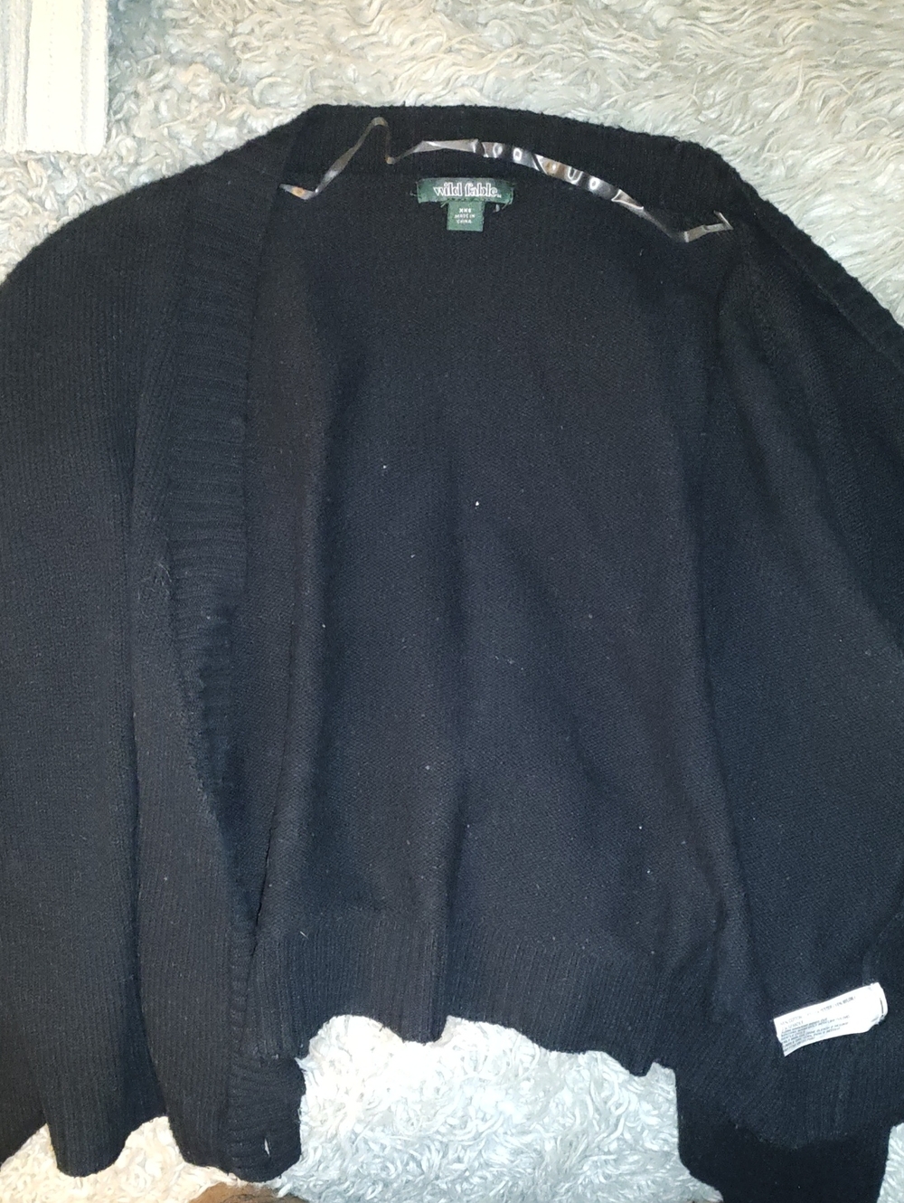 Wild Fable Black Women's Open Cardigan Sweater